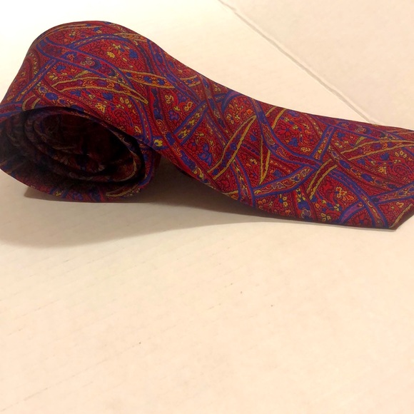 ETRO Tie- Burgundy/ Blue - Picture 9 of 9